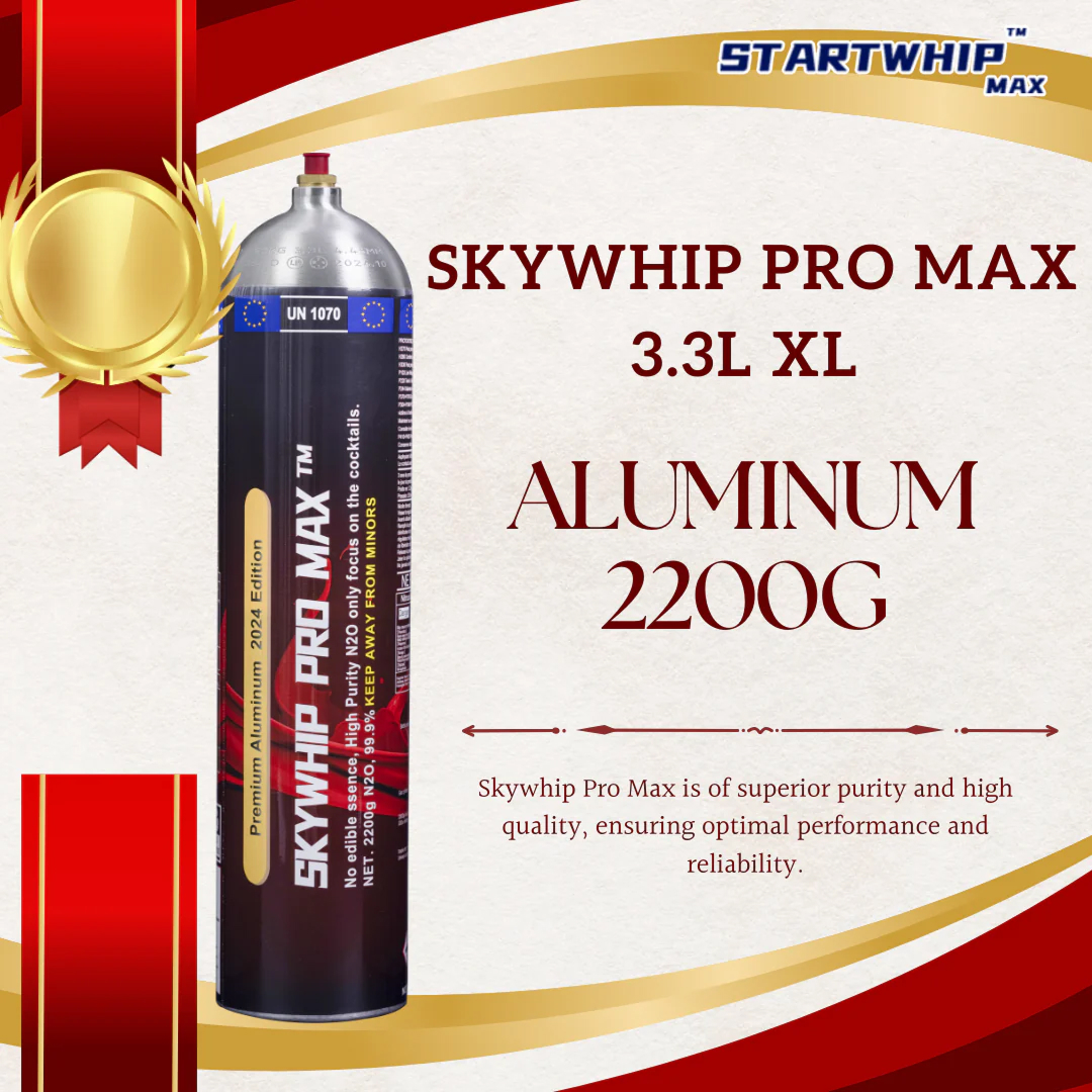 Aluminum Skywhip 3.3L Cream Chargers - Lightweight & Purer N2O - Image 5
